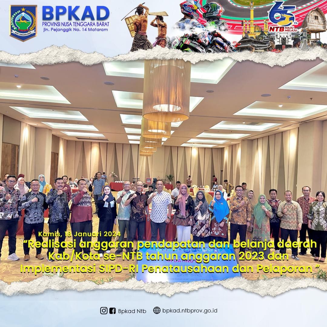 Realisasi APBD Kabupaten/Kota se-NTB TA 2023 dan I
