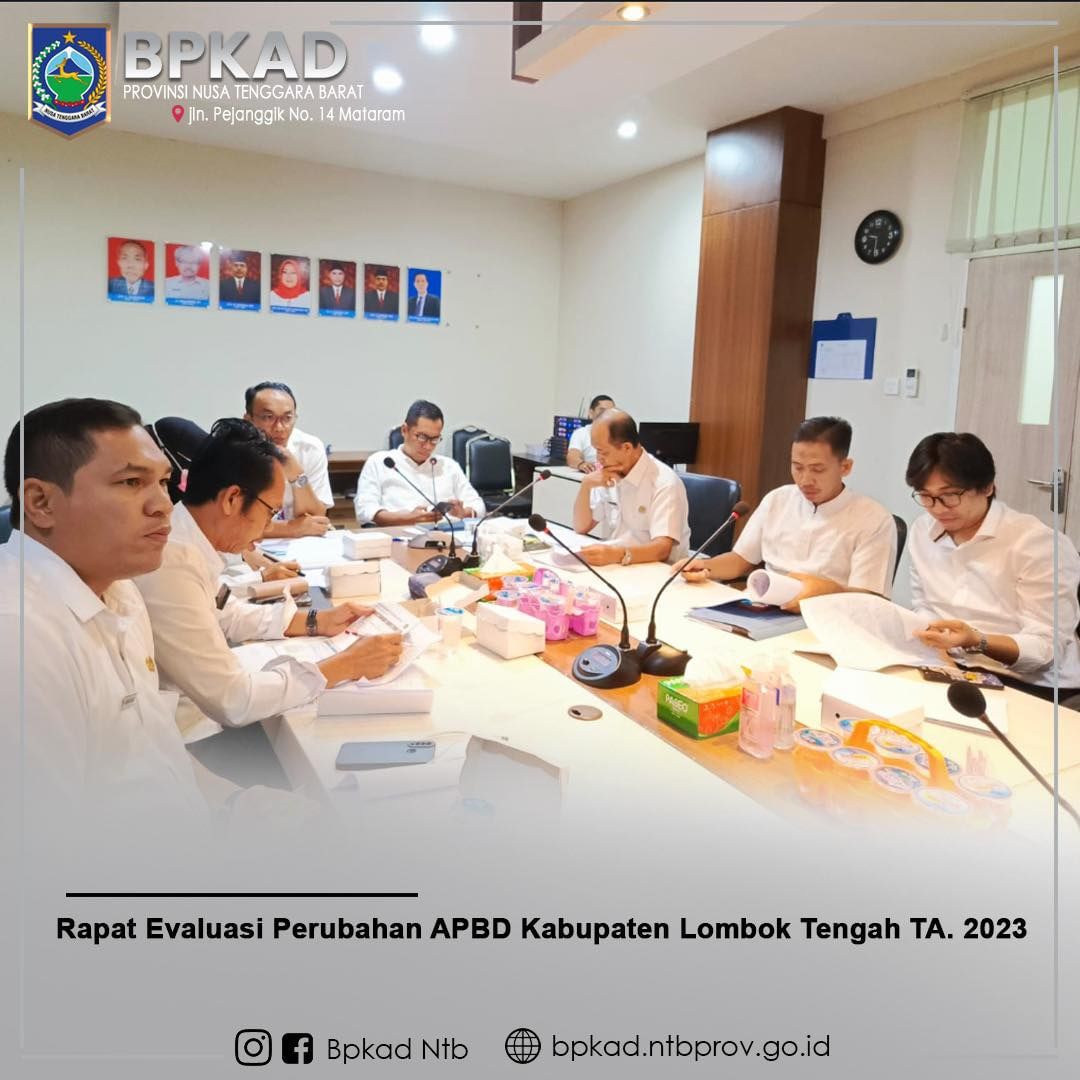 Rapat Evaluasi Perubahan APBD Tahun 2023 Kabupaten Lombok Tengah